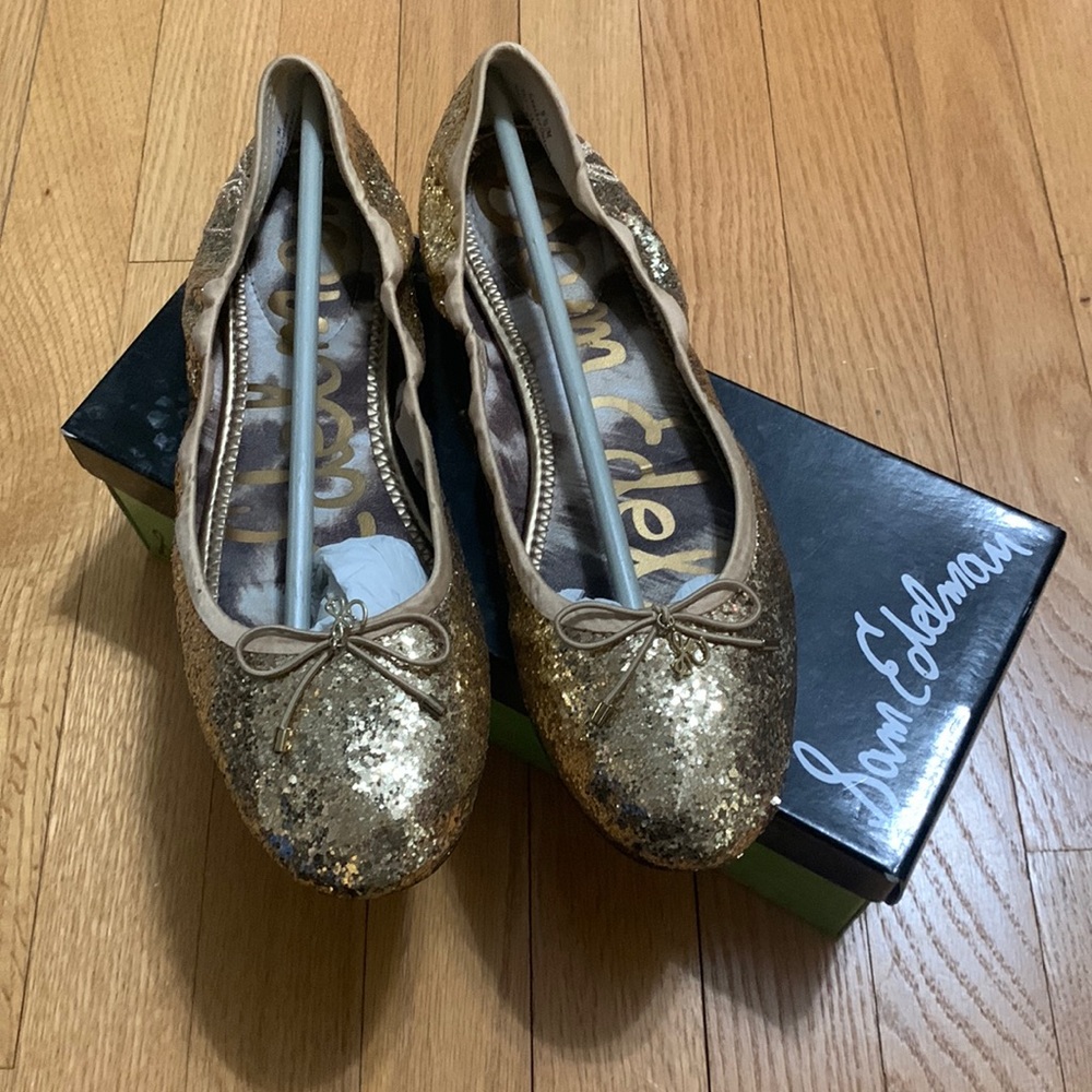 Sam Edelman Felicia Flats in Effegi Gold